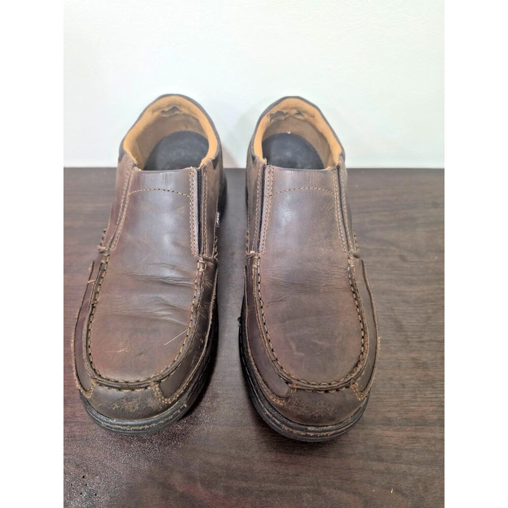 Timberland PRO Branston Slip On Alloy Toe Work Shoes Brown Leather Mens 10.5M